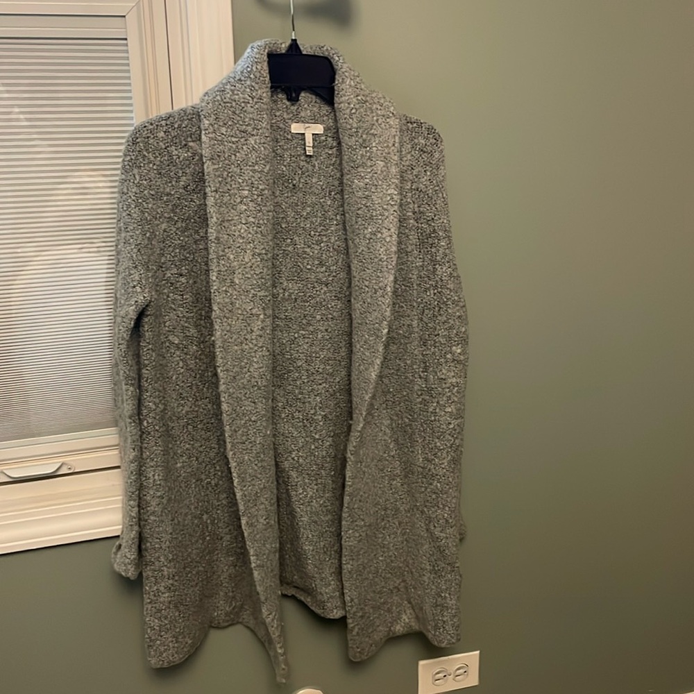 joie grey long cardigan size s